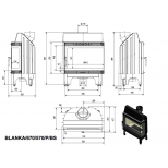 Kamīni Kratki - Kratki BLANKA 670/570 BS ar labo sānu stiklu