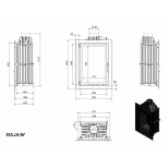 Kamīni Kratki - Kratki MAJA Tornis 15kW (ar taisnu stiklu)