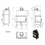 Kamīni Kratki - Kratki MBO/L/BS 15 kW (kreisais stikls)