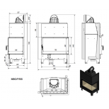 Kamīni Kratki - Kratki MBO/P/BS 15 kW (ar labo stiklu)